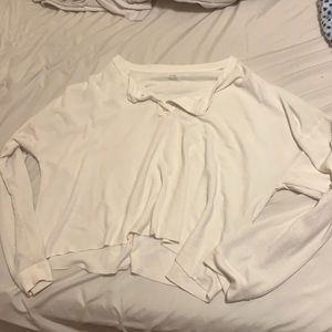 White xl long sleeve American Eagle crop top